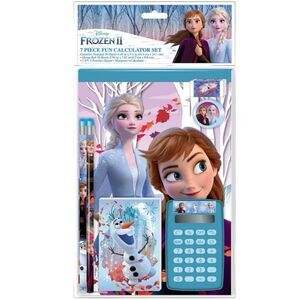 DISNEY FROZEN II 7-Piece Back-to-School Stationery & Calculator Set